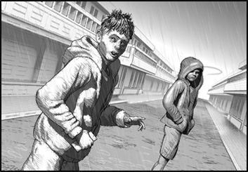 Alex's People - B&W Tone storyboard art