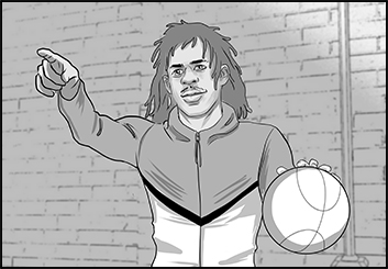 Alex's People - B&W Tone storyboard art