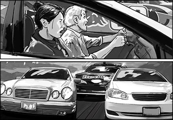 David Case's Vehicles storyboard art