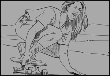 David Larks*'s People - B&W Tone storyboard art