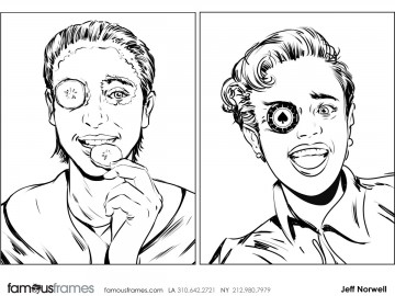 Jeff Norwell's People - B&W Line storyboard art