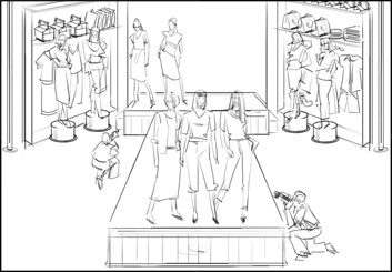 Jeff Norwell's Beauty / Fashion storyboard art