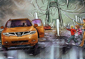 Jeff Norwell's Vehicles storyboard art