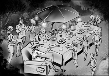 Jeff Norwell's People - B&W Tone storyboard art