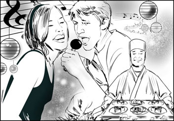 Jeff Norwell's People - B&W Line storyboard art