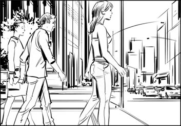 Jeff Norwell's People - B&W Line storyboard art