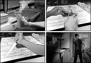 Charles Ratteray*'s People - B&W Tone storyboard art