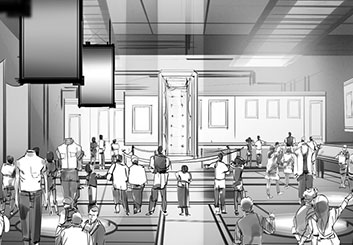 Charles Ratteray*'s Set Rendering  storyboard art