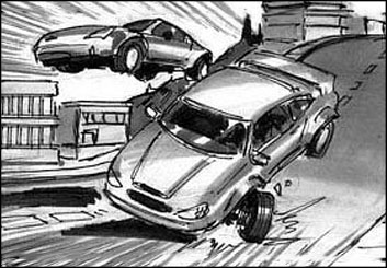 Chris Stiles's Shooting Vehicles storyboard art