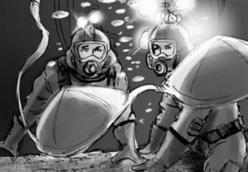 Chris Stiles's People - B&W Tone storyboard art