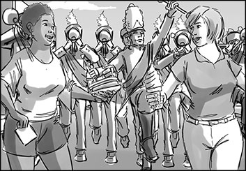 Chris Stiles's People - B&W Tone storyboard art