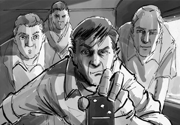 Chris Stiles's People - B&W Tone storyboard art