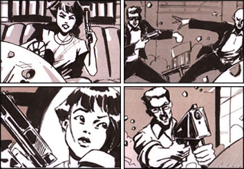 Chris Stiles's Action storyboard art