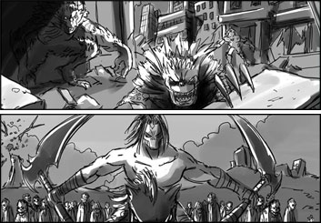 Chris Stiles's Action storyboard art