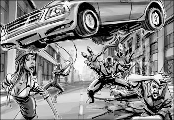 Chris Stiles's Comic Book storyboard art