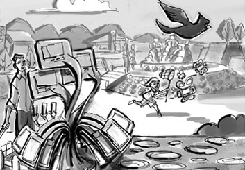 Chris Stiles's Environments storyboard art