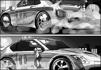 Chris Stiles's Shooting Vehicles storyboard art