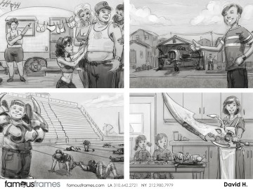 David Hudnut's People - B&W Tone storyboard art