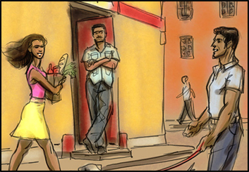 David Hudnut's People - Color  storyboard art