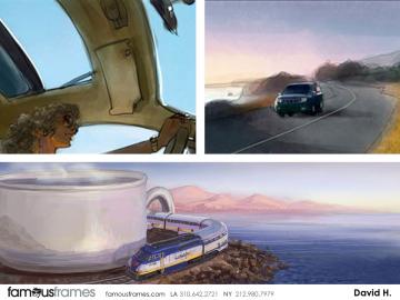 David Hudnut's Vehicles storyboard art