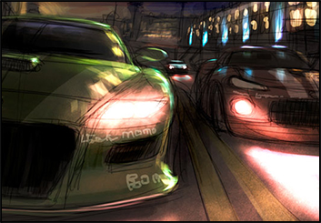 David Hudnut's Vehicles storyboard art