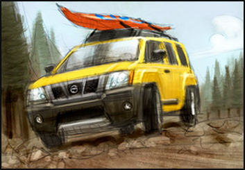 David Hudnut's Vehicles storyboard art