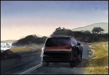 David Hudnut's Vehicles storyboard art