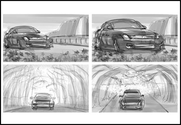 David Hudnut's Vehicles storyboard art