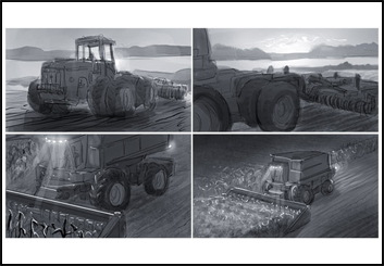 David Hudnut's Vehicles storyboard art