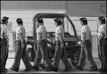 David Hudnut's Vehicles storyboard art