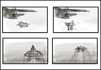 David Hudnut's Vehicles storyboard art