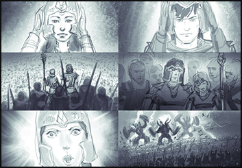 David Hudnut's Video Games storyboard art