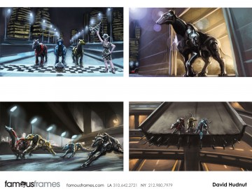 David Hudnut's Action storyboard art