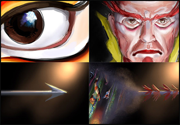 David Hudnut's Action storyboard art