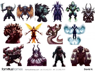 David Hudnut's Characters / Creatures storyboard art