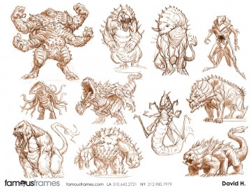 David Hudnut's Characters / Creatures storyboard art