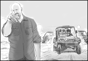 David Mellon's People - B&W Tone storyboard art