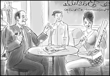 David Mellon's People - B&W Tone storyboard art