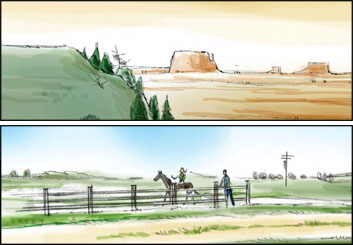 David Mellon's Environments storyboard art