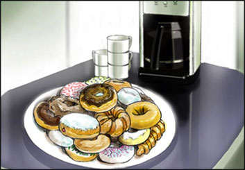 David Mellon's Food storyboard art