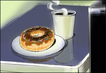 David Mellon's Food storyboard art