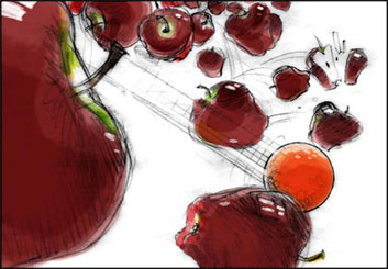 David Mellon's Food storyboard art