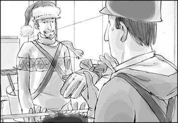 David Mellon's People - B&W Tone storyboard art