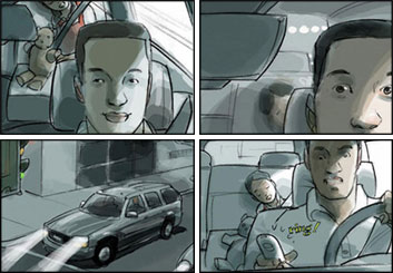 David Mellon's People - Color  storyboard art