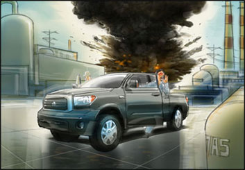 David Mellon's Vehicles storyboard art