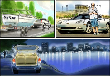 David Mellon's Vehicles storyboard art