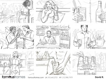 David Reuss's People - B&W Tone storyboard art