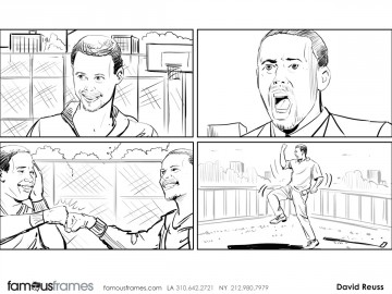 David Reuss's People - B&W Line storyboard art