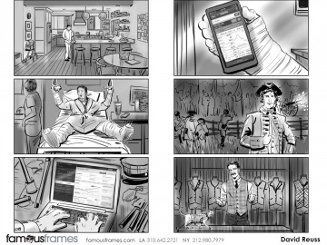 David Reuss's People - B&W Tone storyboard art