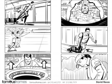 David Reuss's People - B&W Line storyboard art